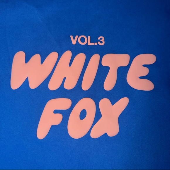 White Fox Blue Hoodie - Picture 2 of 5